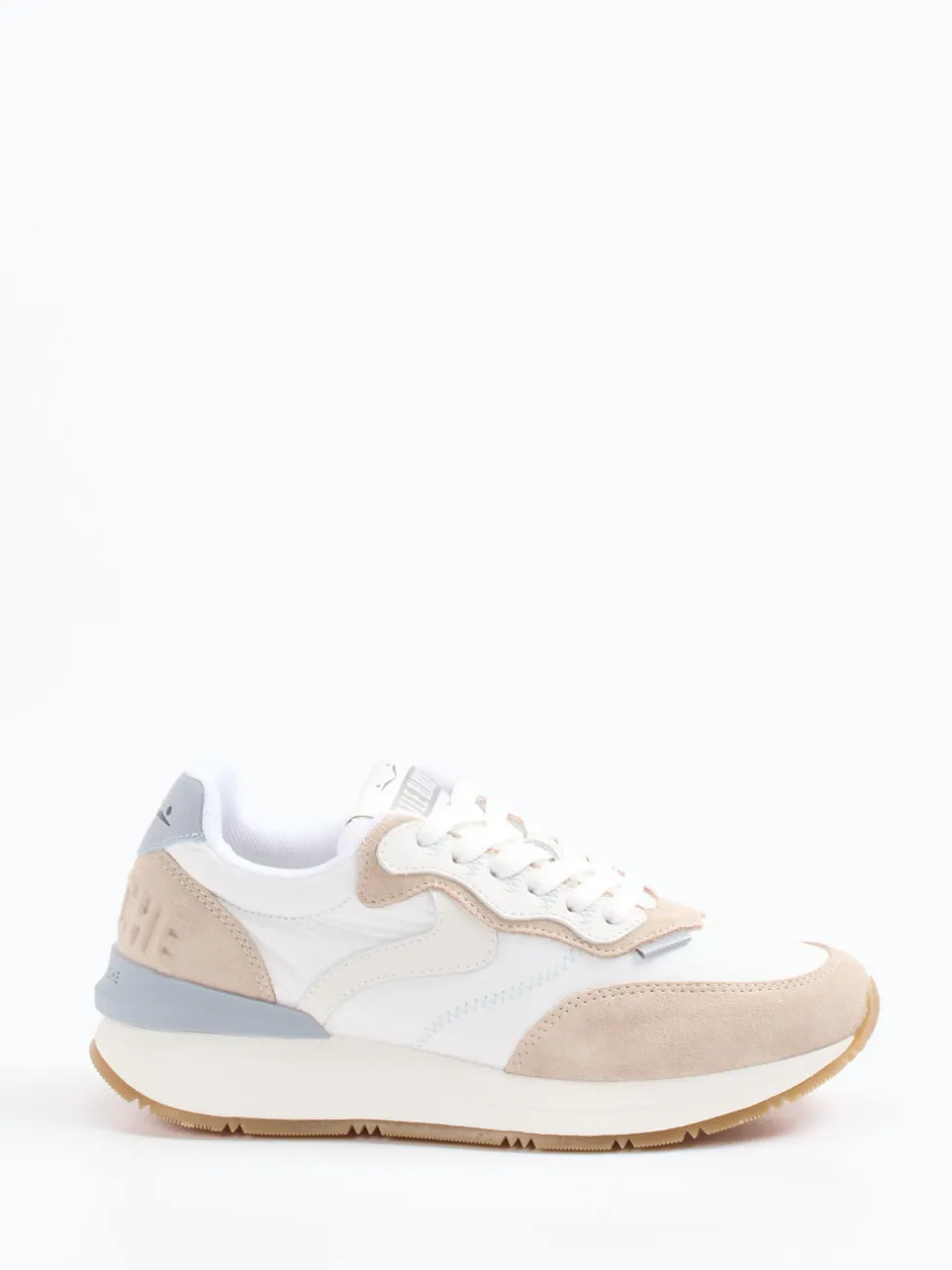 Voile Blanche – Sneaker aus Veloursleder und Nylon Weiß
