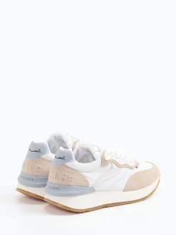 Voile Blanche – Sneaker aus Veloursleder und Nylon Weiß