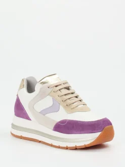 Voile Blanche – Sneaker aus Veloursleder in Multicolor