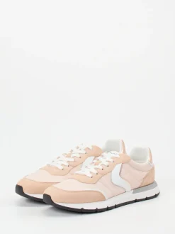 Voile Blanche – Sneaker aus Velour/Textil in Rosa