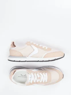 Voile Blanche – Sneaker aus Velour/Textil in Rosa