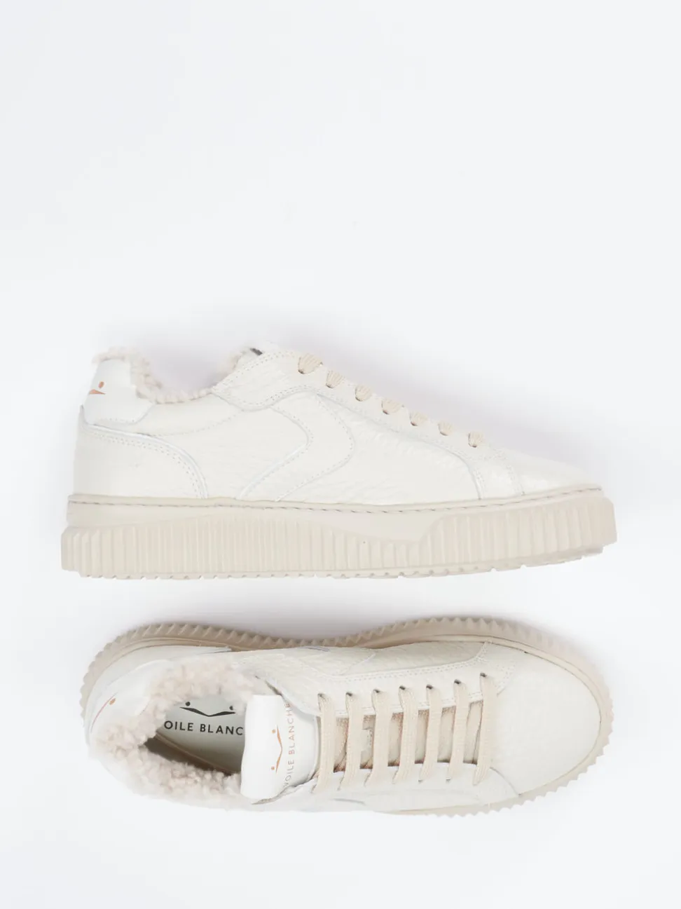 Voile Blanche – Sneaker aus Kalbleder cremeweiß