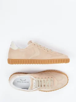 Voile Blanche – Sneaker aus Veloursleder Beige