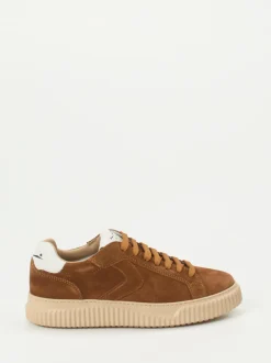 Voile Blanche – Sneaker aus Veloursleder cognacbraun