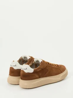 Voile Blanche – Sneaker aus Veloursleder cognacbraun