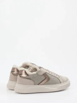 Voile Blanche – Sneaker aus Veloursleder in Beige