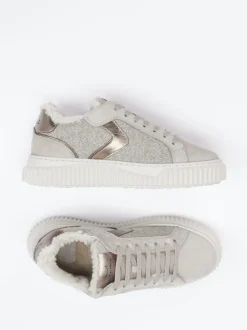 Voile Blanche – Sneaker aus Veloursleder in Beige