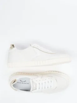 Voile Blanche – Sneaker aus Lammleder in Offwhite