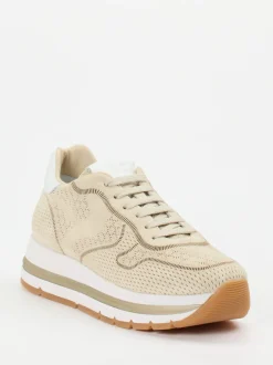 Voile Blanche – Sneaker aus Veloursleder Beige