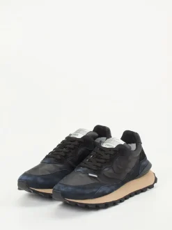 Voile Blanche – Sneaker aus Veloursleder und Textil Blau