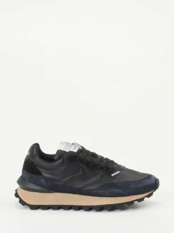 Voile Blanche – Sneaker aus Veloursleder und Textil Blau