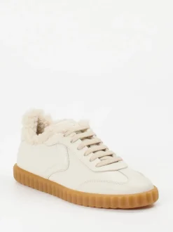 Voile Blanche – Sneaker aus Kalbleder cremeweiß