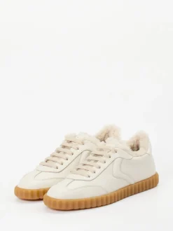 Voile Blanche – Sneaker aus Kalbleder cremeweiß