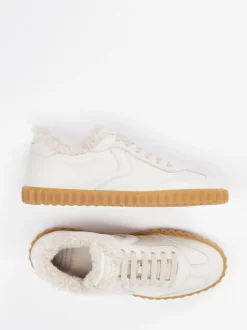 Voile Blanche – Sneaker aus Kalbleder cremeweiß