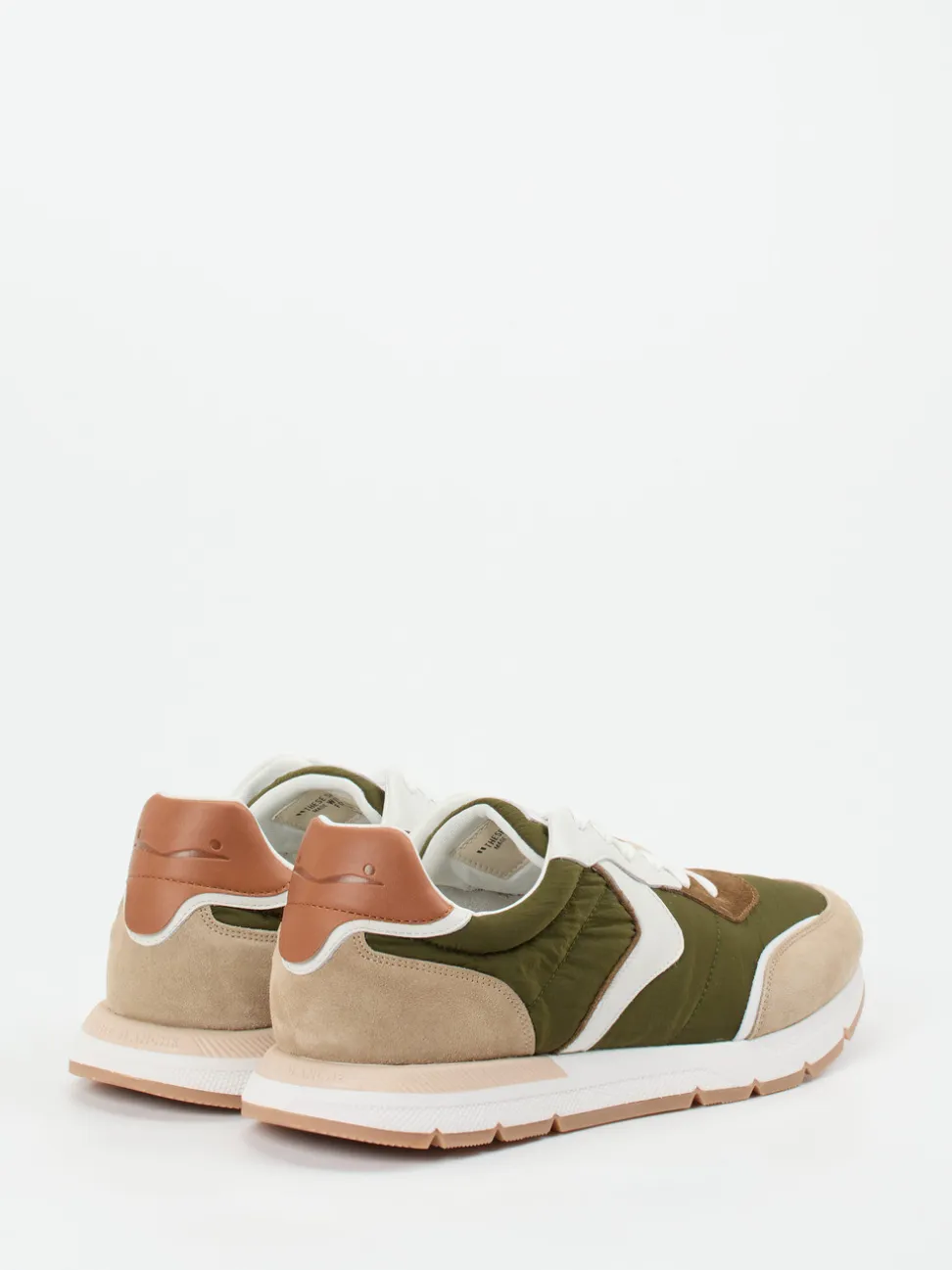 Voile Blanche – Sneaker aus Veloursleder olivgrün