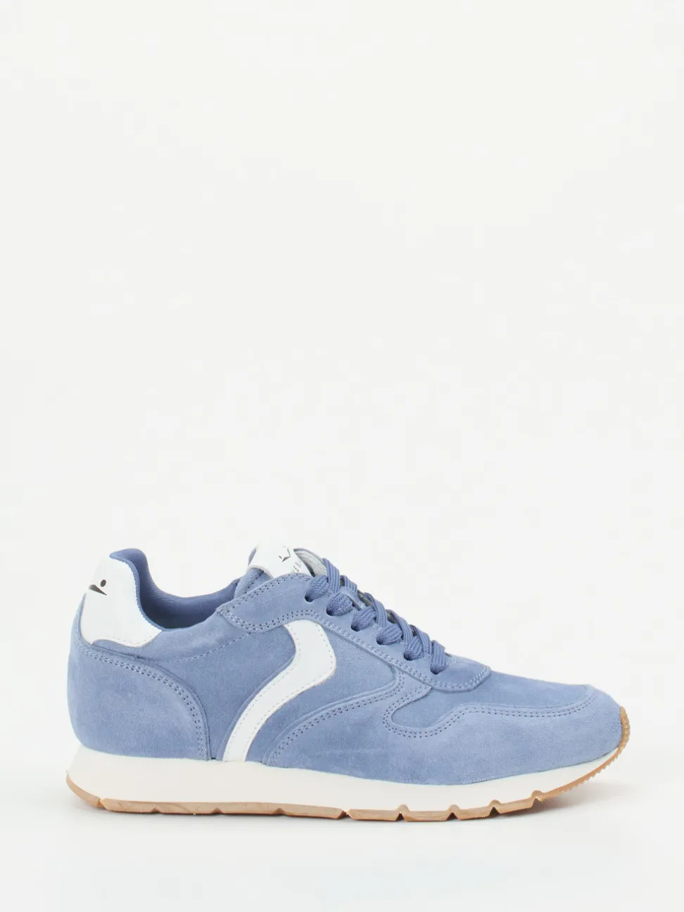 Voile Blanche – Sneaker aus Veloursleder Pastellblau