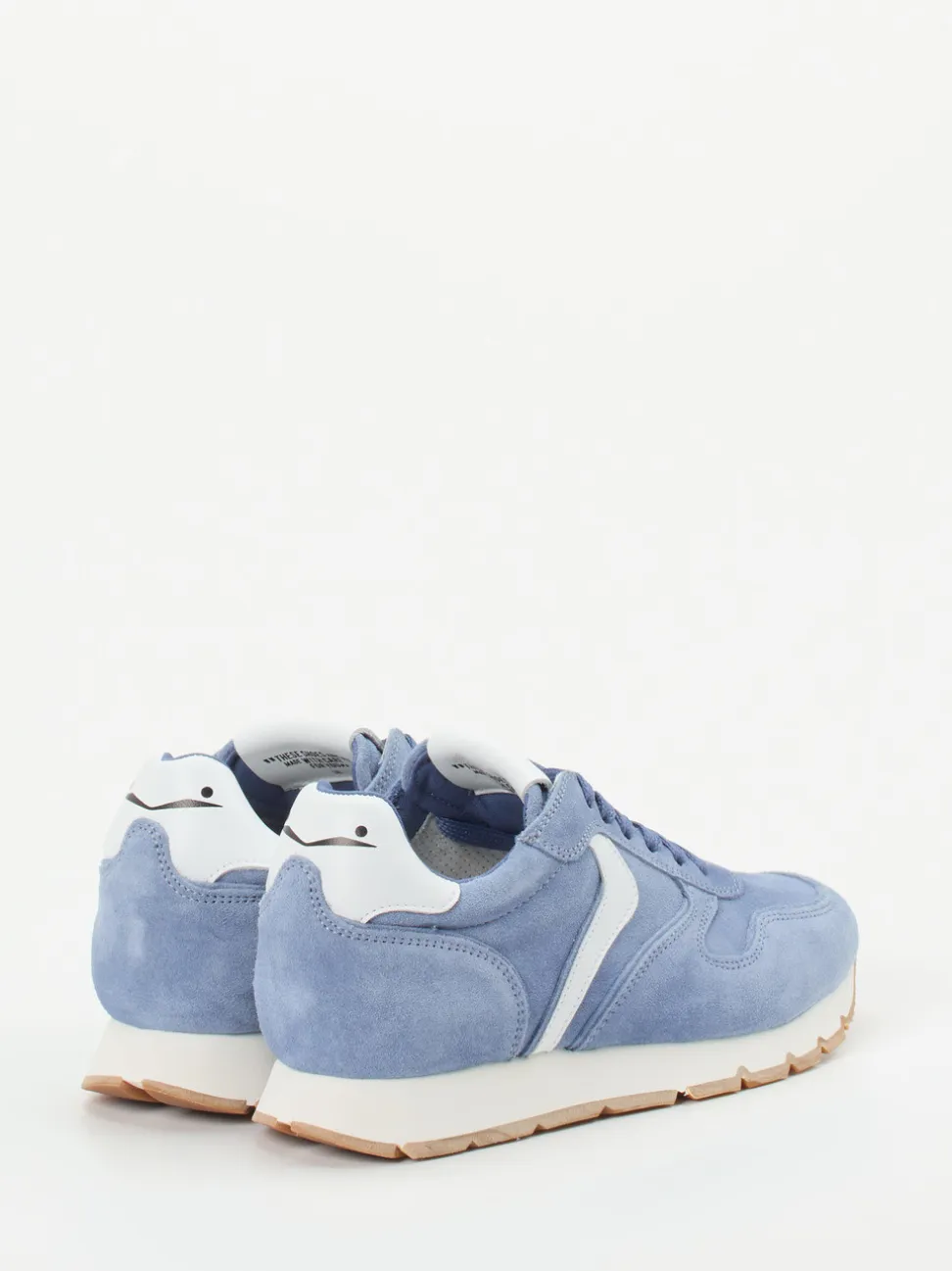 Voile Blanche – Sneaker aus Veloursleder Pastellblau
