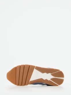 Voile Blanche – Sneaker aus Veloursleder Pastellblau