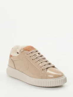 Voile Blanche – Sneaker aus Lackleder in Beige