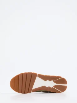Voile Blanche – Sneaker aus Veloursleder Salbeigrün