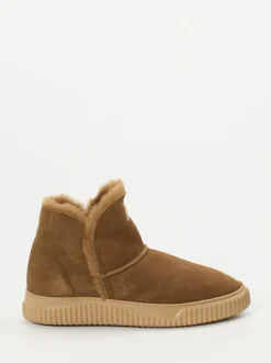 Voile Blanche – Stiefeletten aus Veloursleder karamellbraun