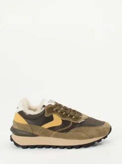 Voile Blanche – Winter-Sneaker aus Veloursleder Oliv