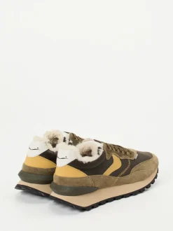 Voile Blanche – Winter-Sneaker aus Veloursleder Oliv