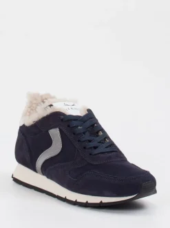 Voile Blanche – Winter-Sneaker aus Veloursleder Dunkelblau