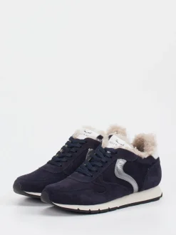 Voile Blanche – Winter-Sneaker aus Veloursleder Dunkelblau