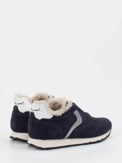 Voile Blanche – Winter-Sneaker aus Veloursleder Dunkelblau