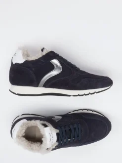 Voile Blanche – Winter-Sneaker aus Veloursleder Dunkelblau