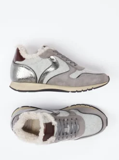 Voile Blanche – Winter-Sneaker aus Veloursleder grau