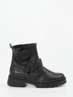 Waldläufer – Biker-Stiefelette aus Kalbleder schwarz