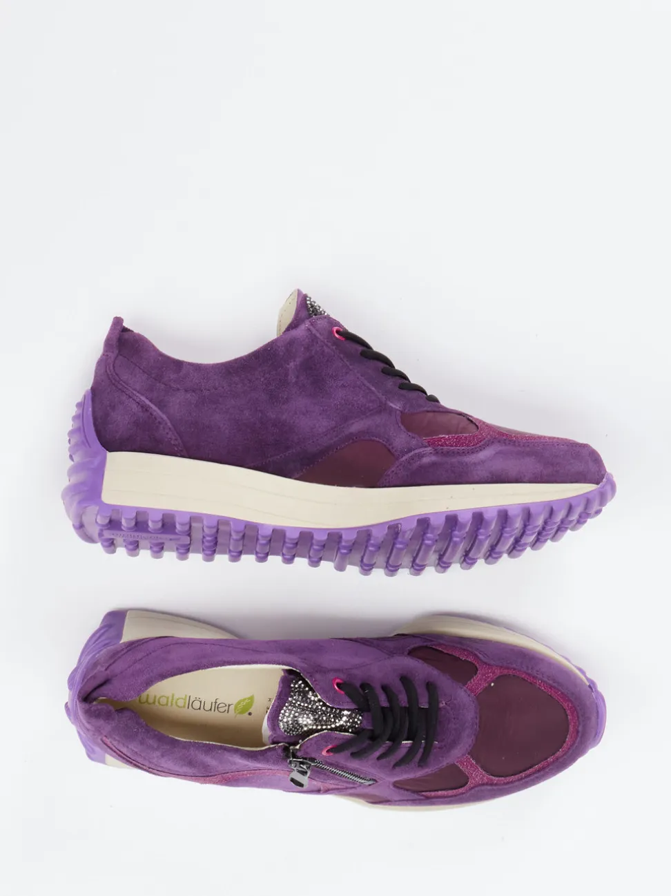 Waldläufer – Freizeitsneaker aus Veloursleder violett