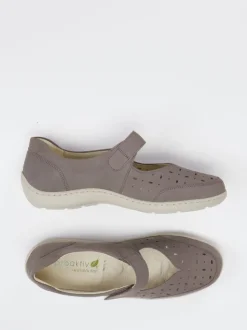 Waldläufer – Klettslipper aus Leder in Taupe