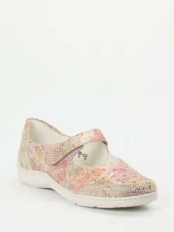 Waldläufer – Klettslipper aus geprägtem Leder multicolor