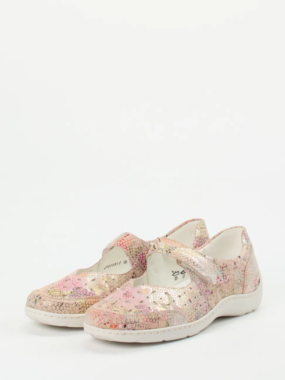Waldläufer – Klettslipper aus geprägtem Leder multicolor