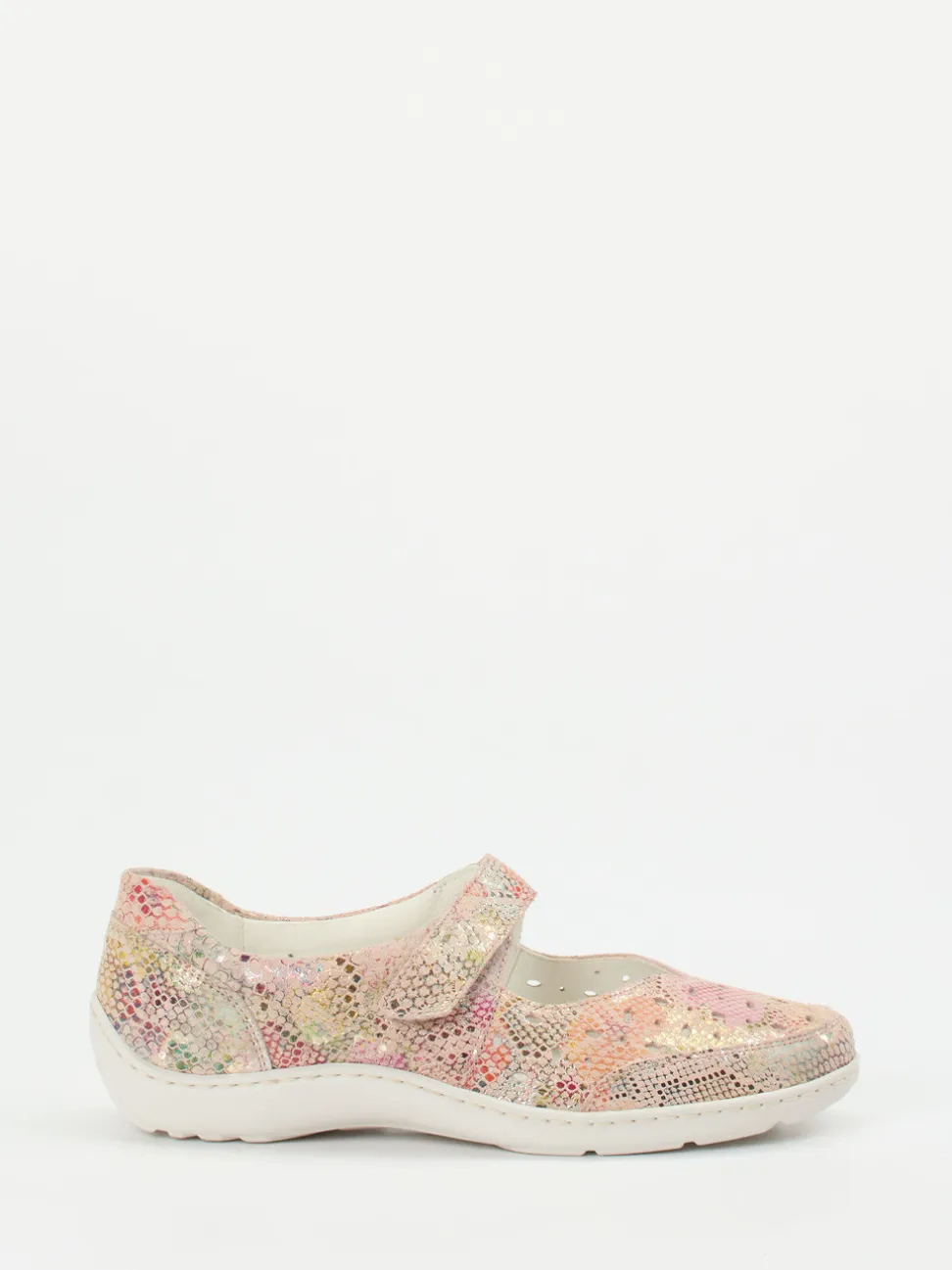 Waldläufer – Klettslipper aus geprägtem Leder multicolor