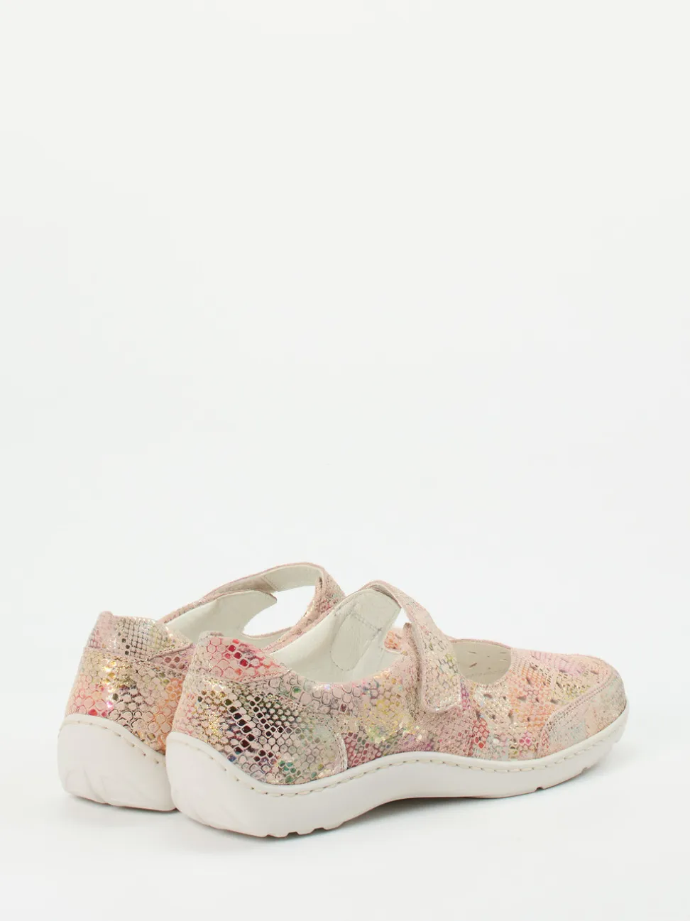 Waldläufer – Klettslipper aus geprägtem Leder multicolor