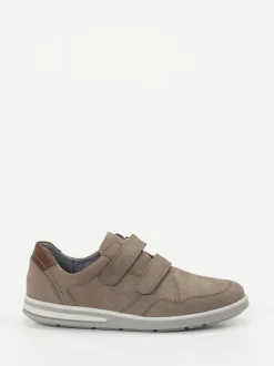 Waldläufer – Klettverschluss-Halbschuh aus Nubukleder taupe