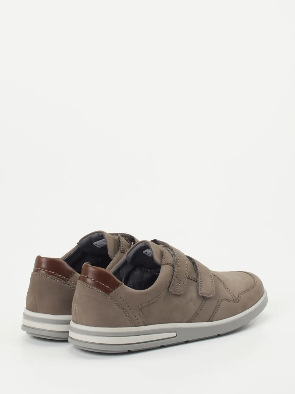 Waldläufer – Klettverschluss-Halbschuh aus Nubukleder taupe