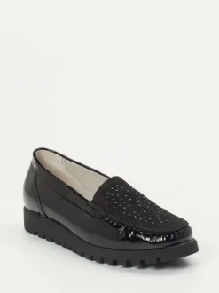Waldläufer – Komfort-Loafer aus Lackleder schwarz