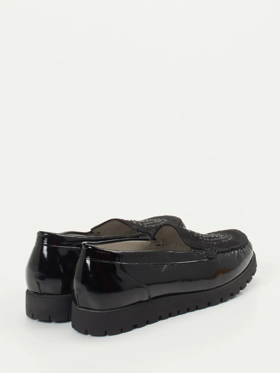 Waldläufer – Komfort-Loafer aus Lackleder schwarz
