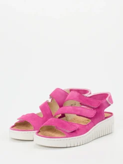 Waldläufer – Komfortsandale aus Veloursleder pink