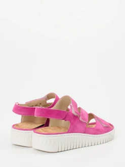 Waldläufer – Komfortsandale aus Veloursleder pink