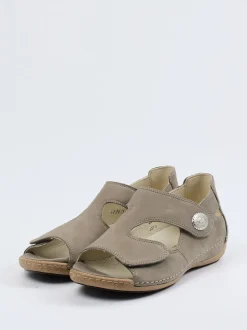 Waldläufer – Komfortsandale aus Nubukleder Taupe
