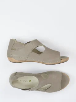 Waldläufer – Komfortsandale aus Nubukleder Taupe