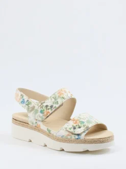 Waldläufer – Komfort-Sandalen aus Leder mit Jutebesatz