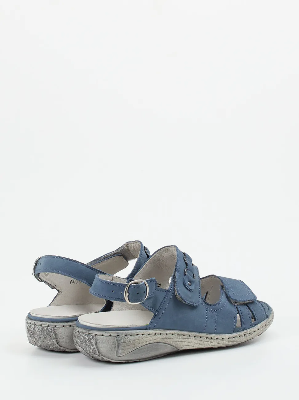 Waldläufer – Komfortsandalen aus Nubukleder jeansblau