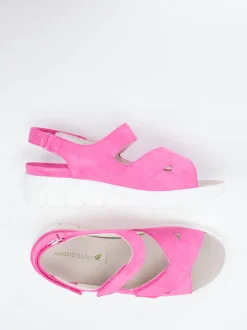 Waldläufer – Komfortsandale aus Veloursleder pink